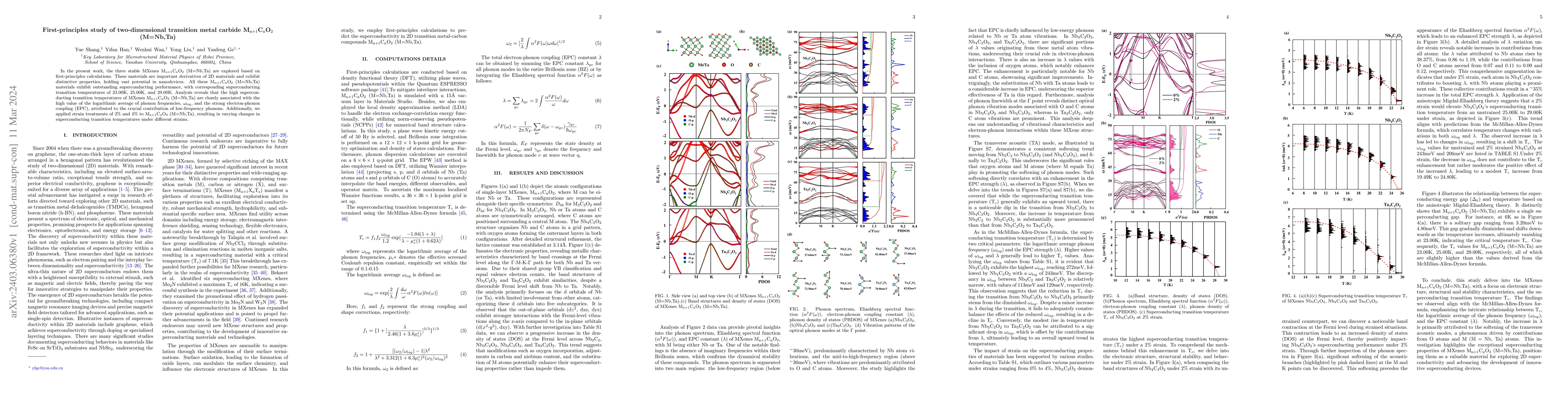 Thumbnail for First-principles study of two-dimensional transition metal carbide M n+1
  C n O 2(M=Nb,Ta)