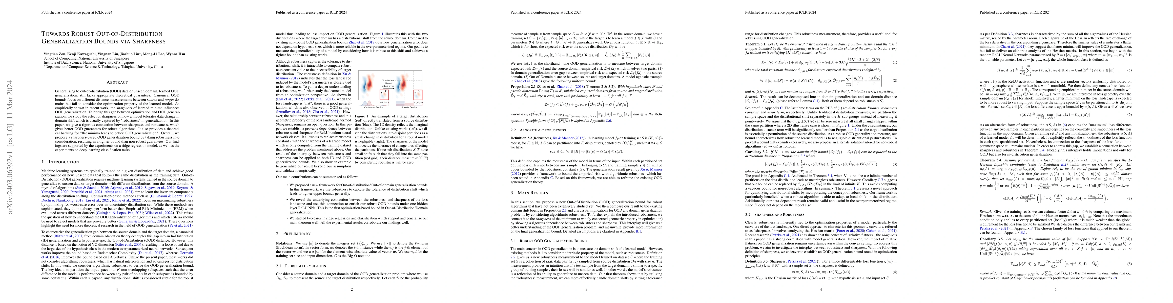 Thumbnail for Towards Robust Out-of-Distribution Generalization Bounds via Sharpness
