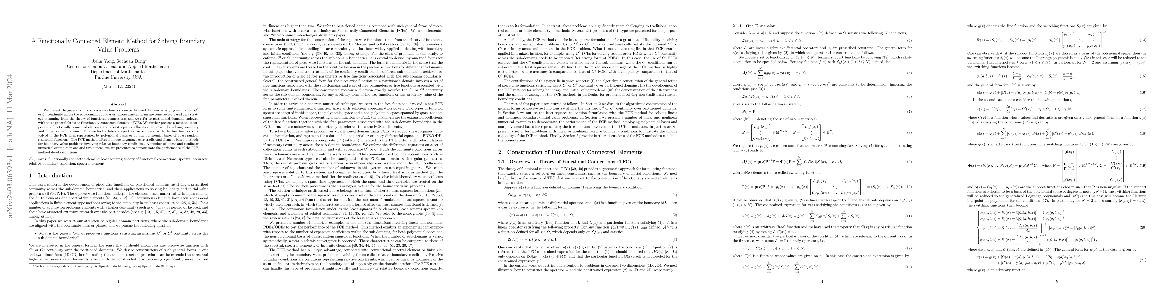 Thumbnail for A Functionally Connected Element Method for Solving Boundary Value
  Problems