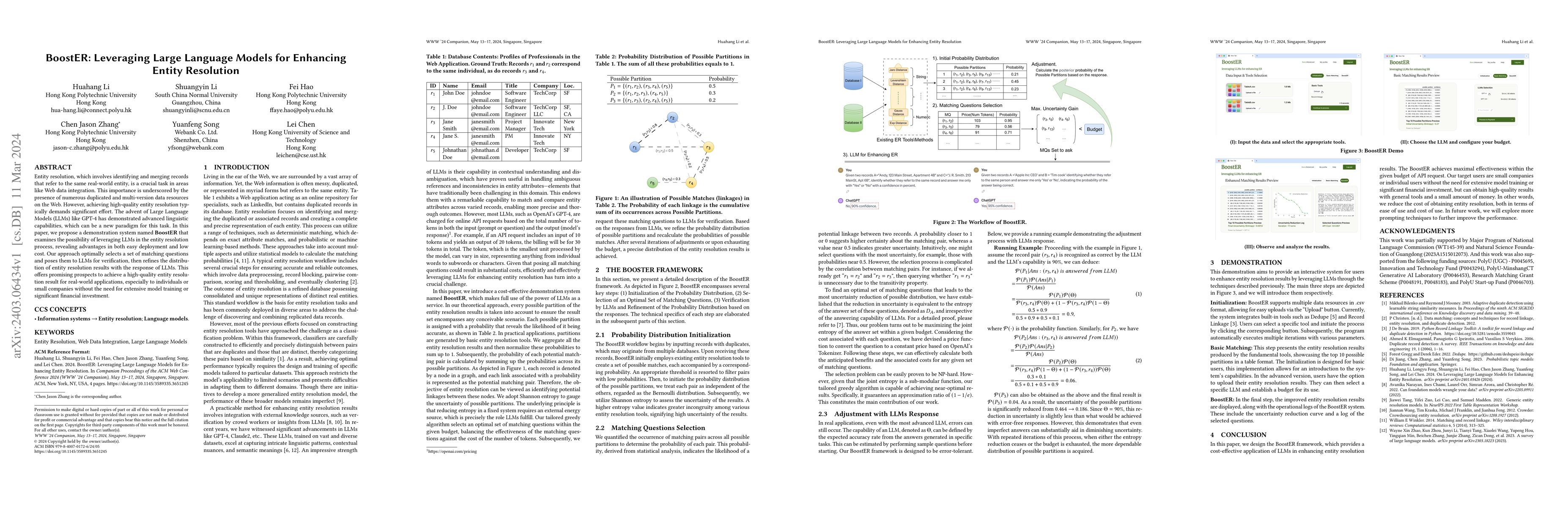 Thumbnail for BoostER: Leveraging Large Language Models for Enhancing Entity
  Resolution