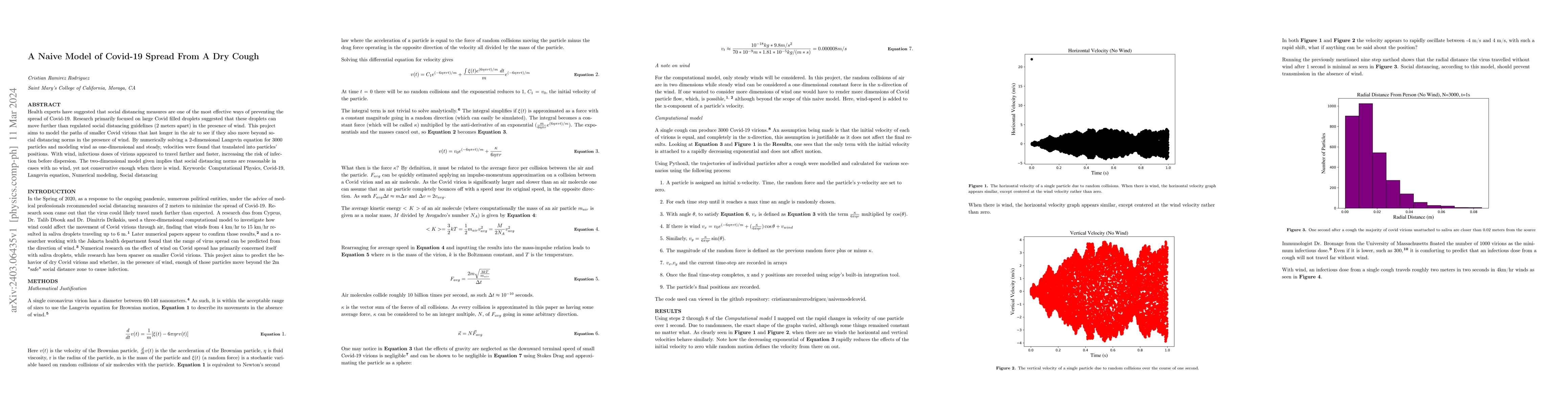Thumbnail for A Naive Model of Covid-19 Spread From A Dry Cough