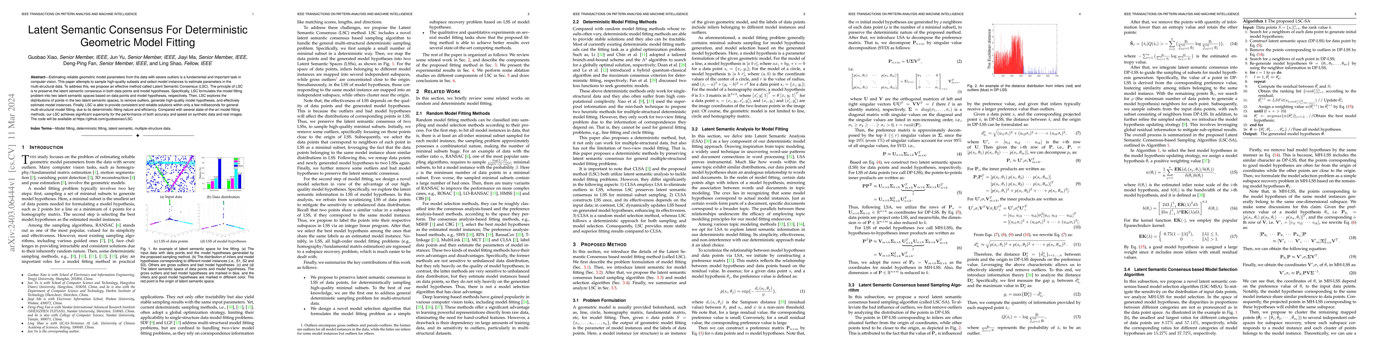 Thumbnail for Latent Semantic Consensus For Deterministic Geometric Model Fitting