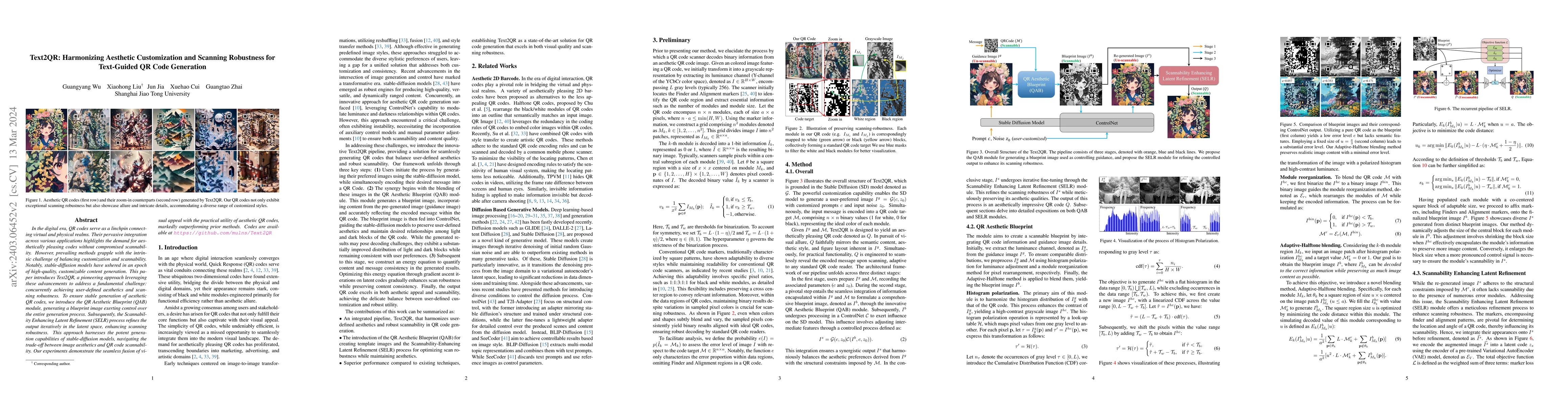Thumbnail for Text2QR: Harmonizing Aesthetic Customization and Scanning Robustness for
  Text-Guided QR Code Generation