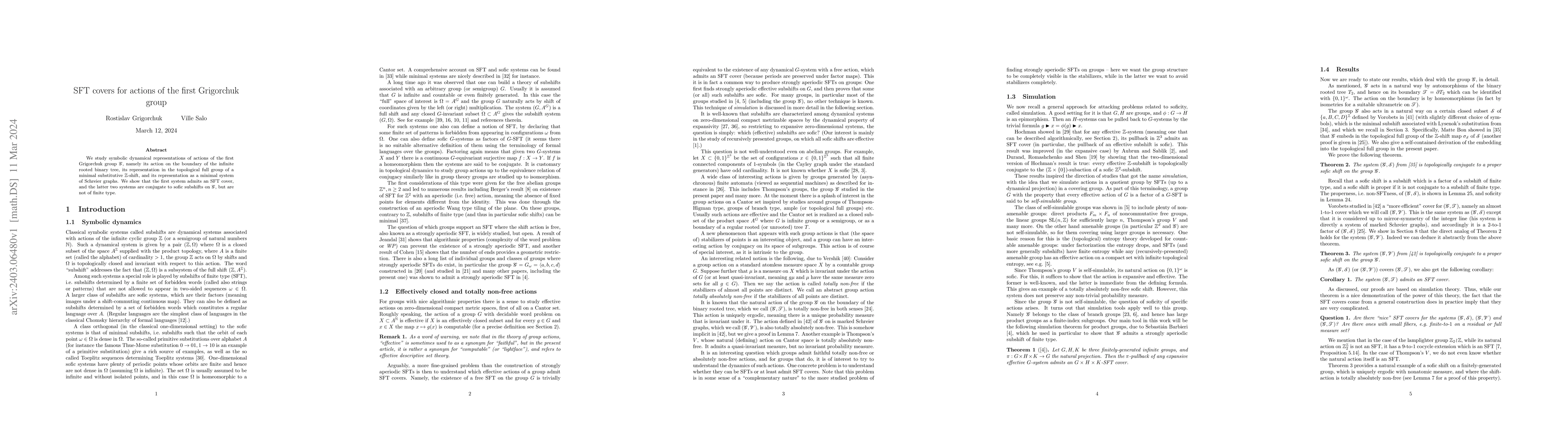 Thumbnail for SFT covers for actions of the first Grigorchuk group