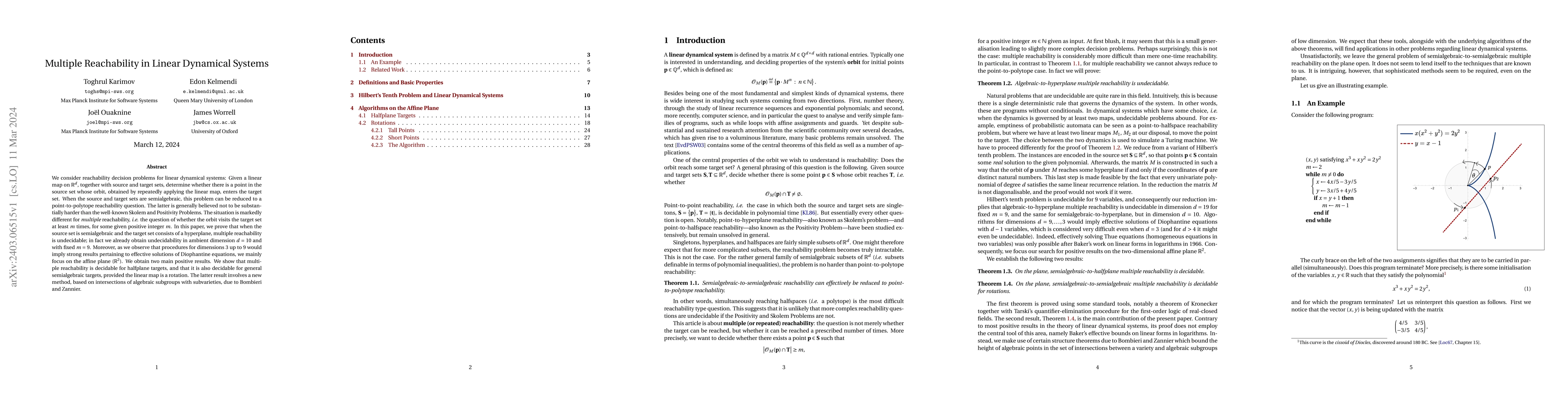 Thumbnail for Multiple Reachability in Linear Dynamical Systems