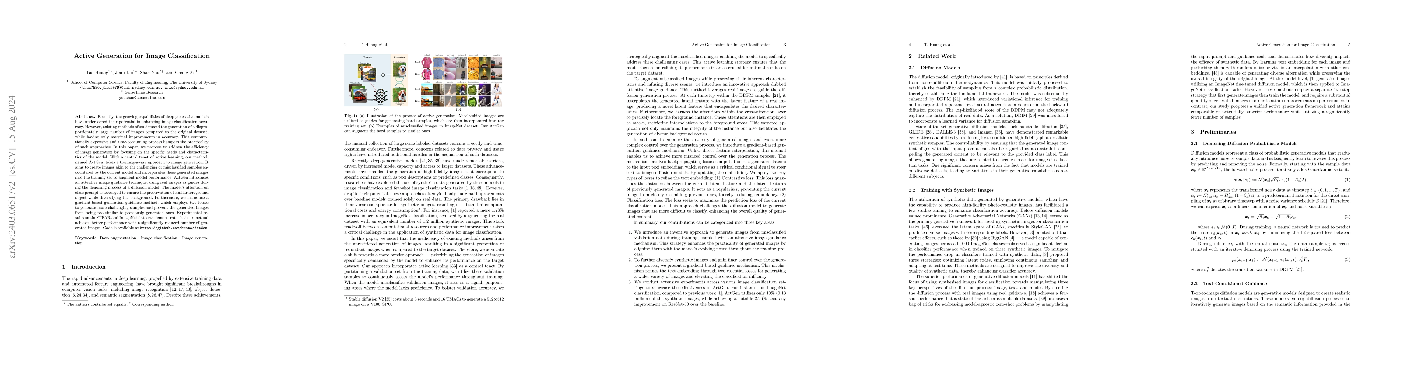 Thumbnail for Active Generation for Image Classification