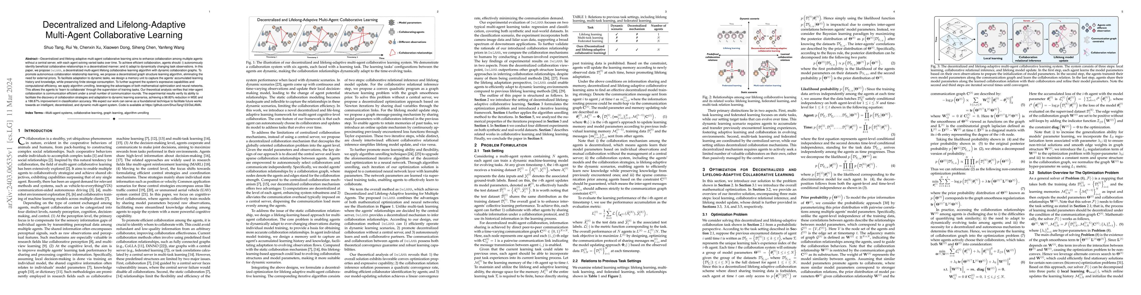 Thumbnail for Decentralized and Lifelong-Adaptive Multi-Agent Collaborative Learning