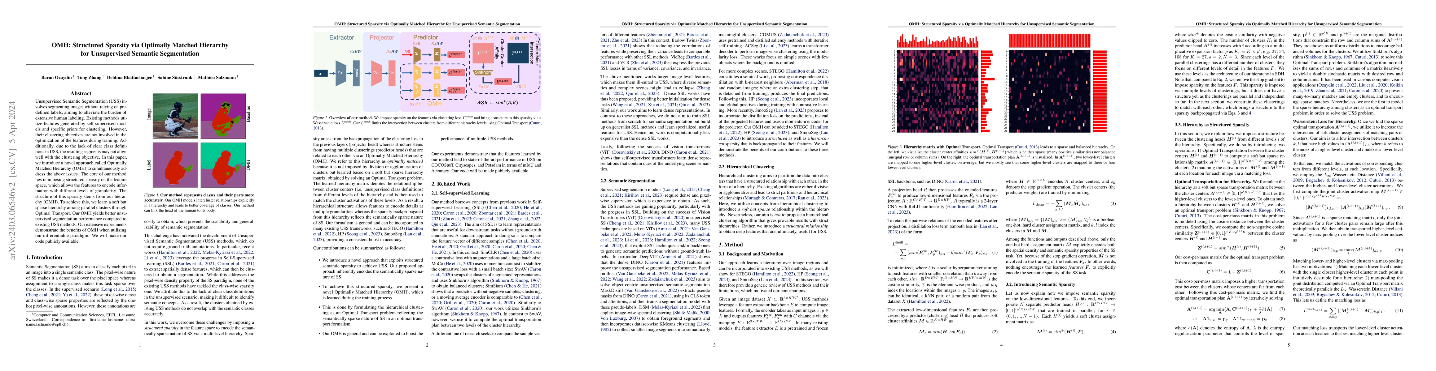 Thumbnail for OMH: Structured Sparsity via Optimally Matched Hierarchy for
  Unsupervised Semantic Segmentation