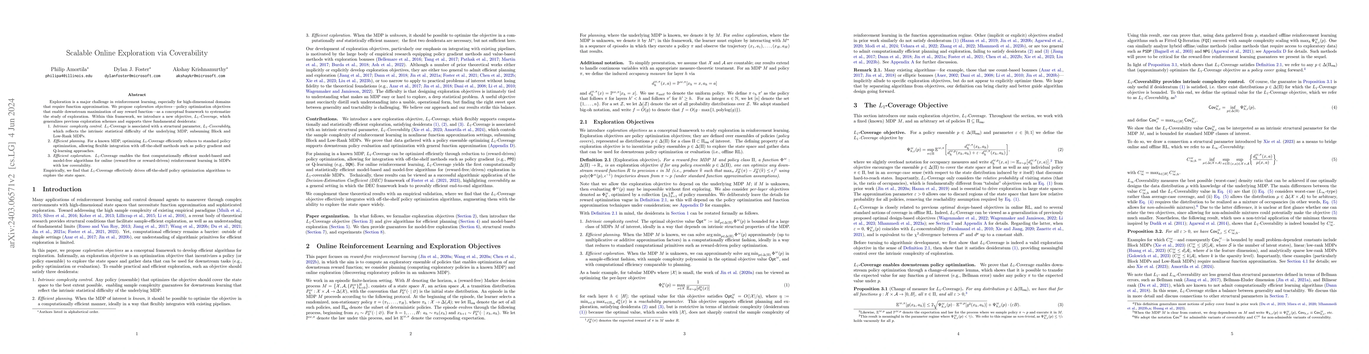 Thumbnail for Scalable Online Exploration via Coverability