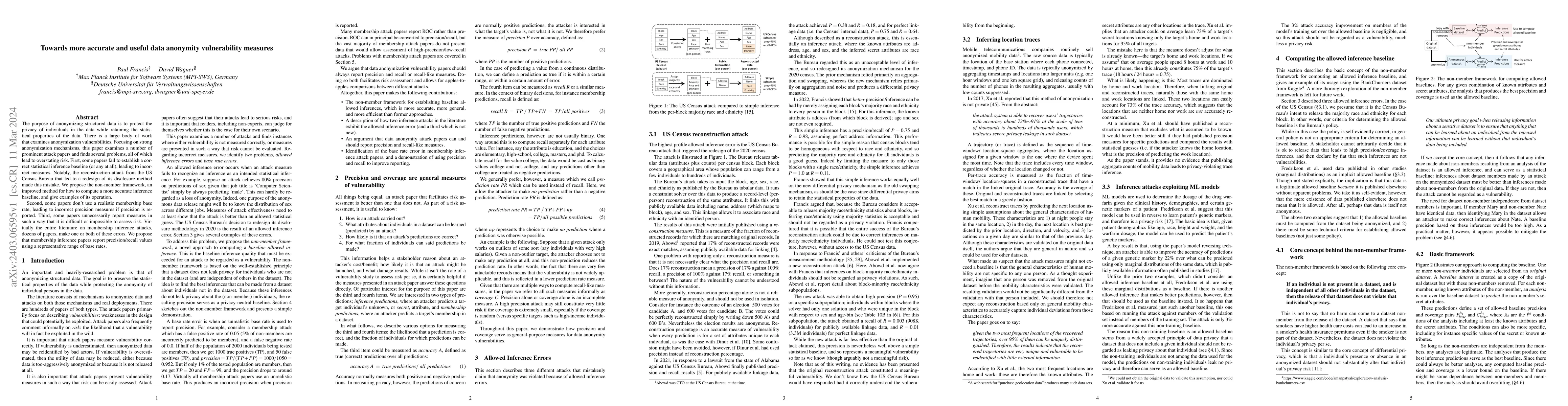 Thumbnail for Towards more accurate and useful data anonymity vulnerability measures