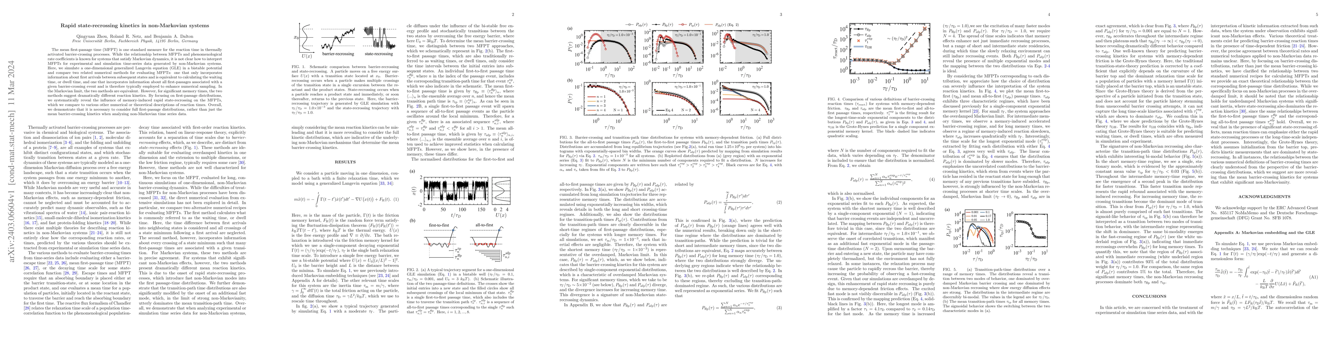 Thumbnail for Rapid state-recrossing kinetics in non-Markovian systems