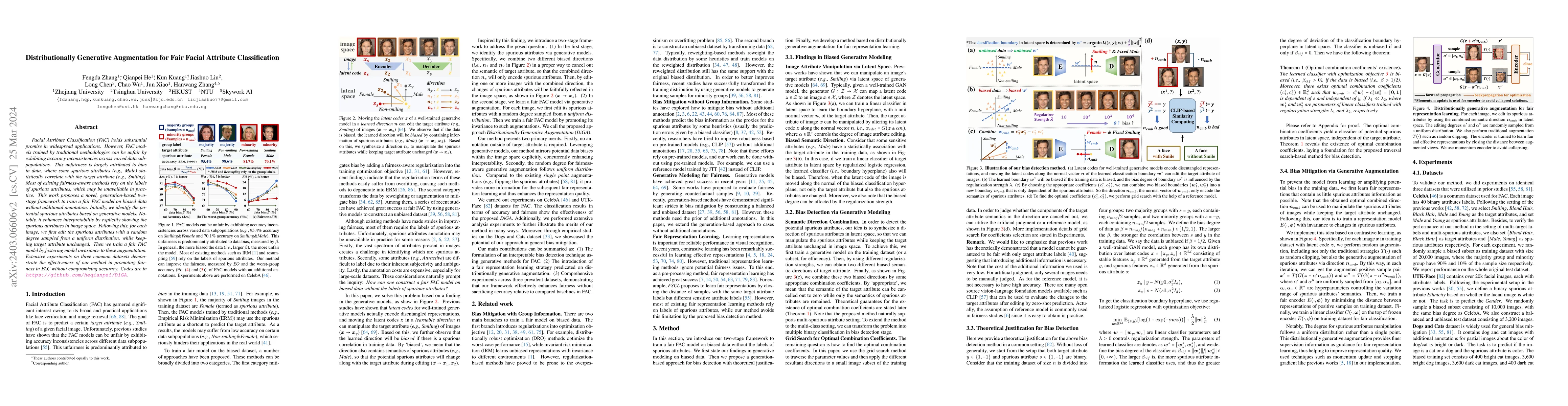 Thumbnail for Distributionally Generative Augmentation for Fair Facial Attribute
  Classification