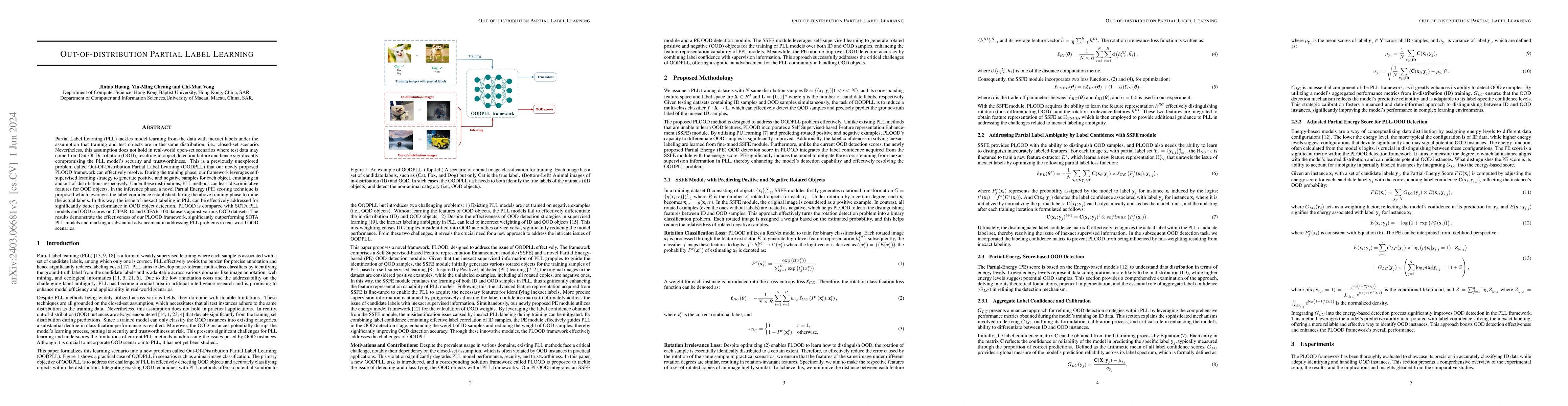 Thumbnail for Out-of-distribution Partial Label Learning