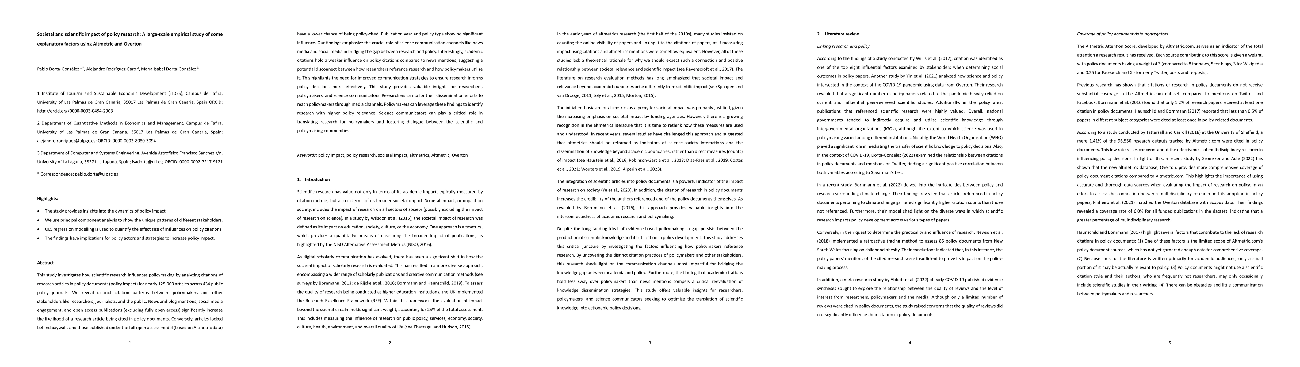 Thumbnail for Societal and scientific impact of policy research: A large-scale
  empirical study of some explanatory factors using Altmetric and Overton