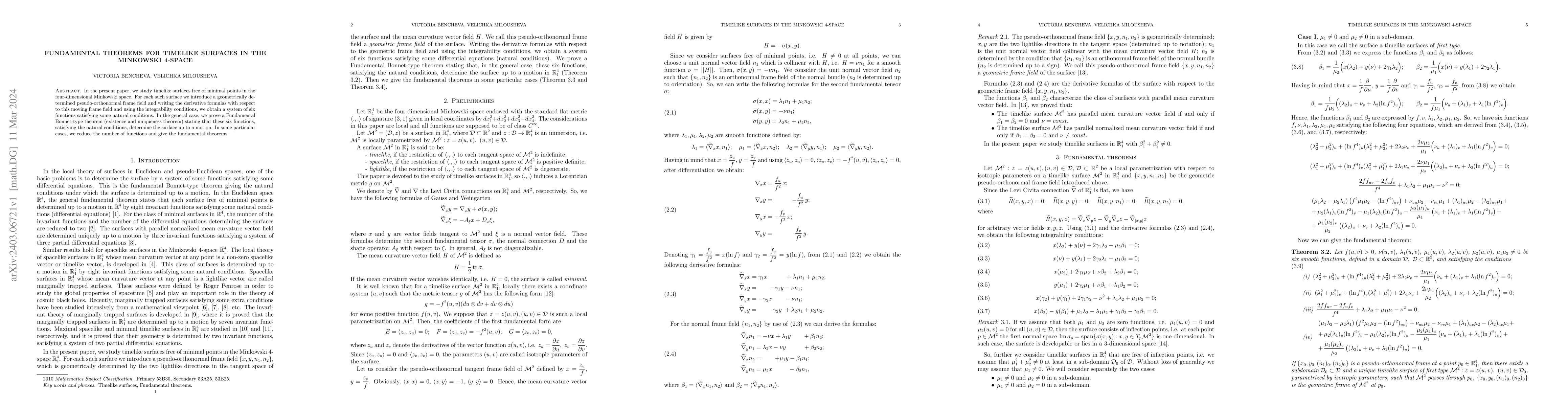 Thumbnail for Fundamental Theorems for Timelike Surfaces in the Minkowski 4-Space