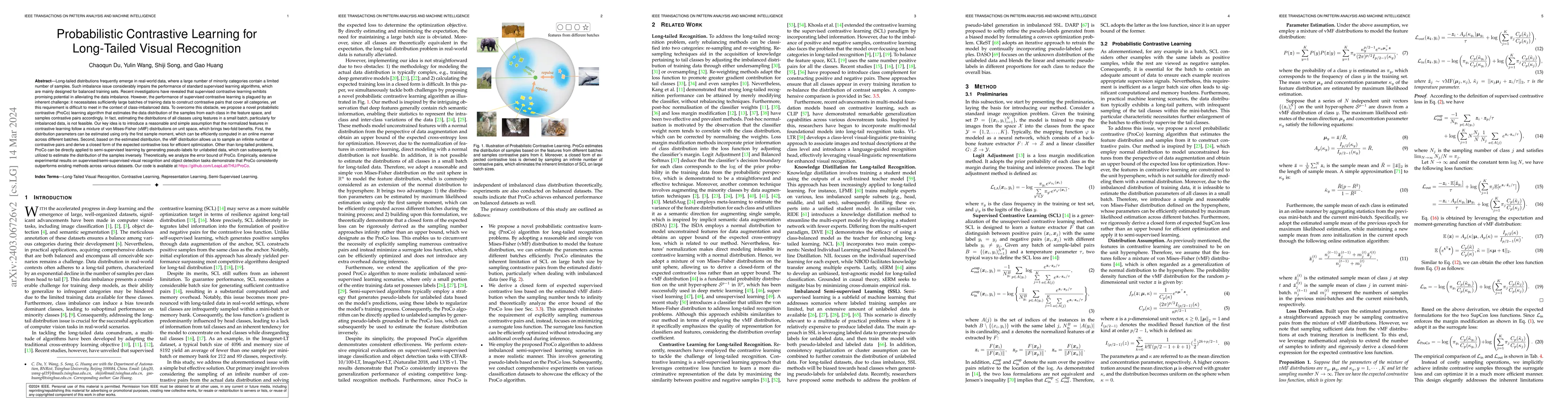 Thumbnail for Probabilistic Contrastive Learning for Long-Tailed Visual Recognition