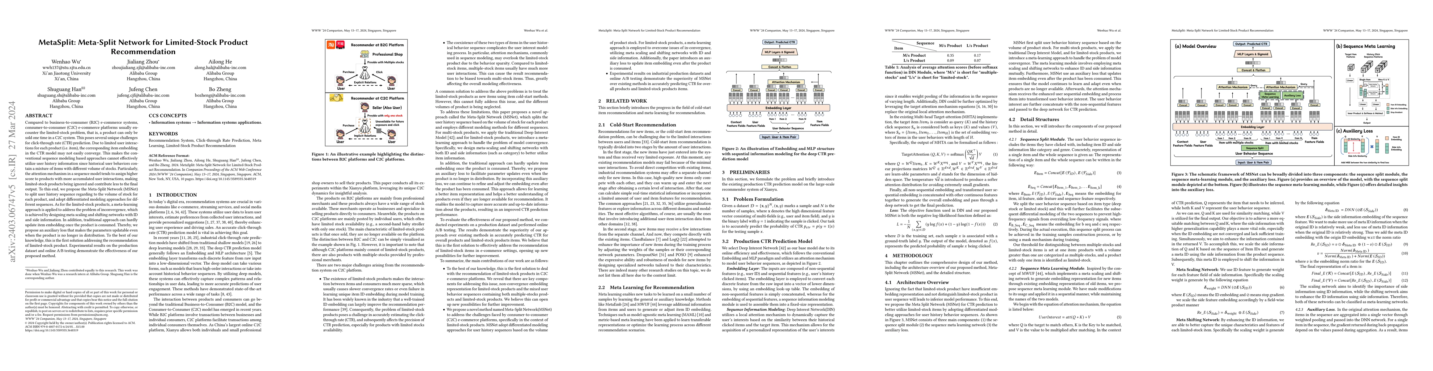 Thumbnail for MetaSplit: Meta-Split Network for Limited-Stock Product Recommendation