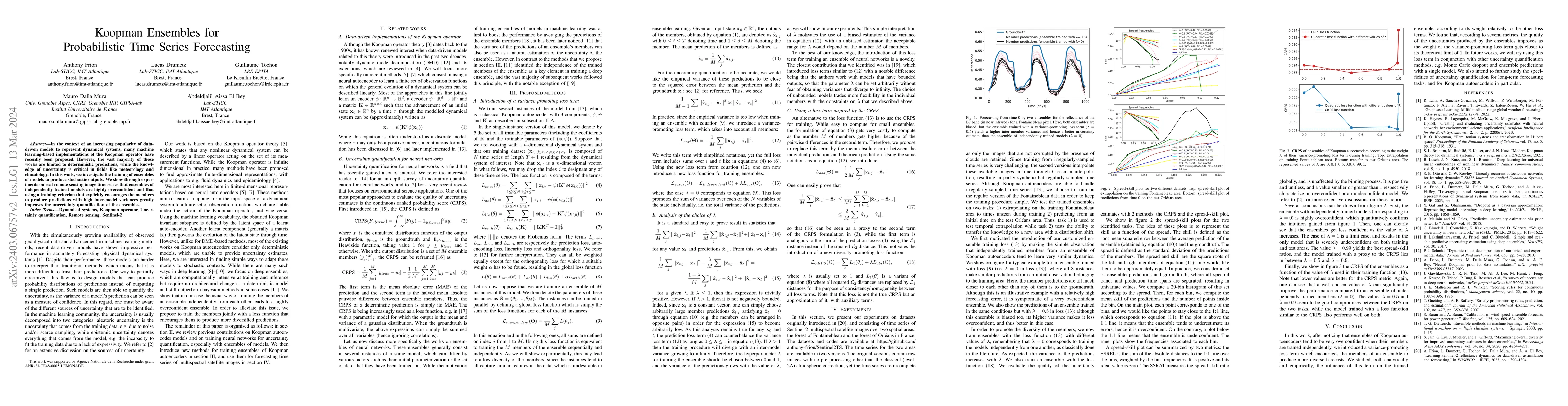 Thumbnail for Koopman Ensembles for Probabilistic Time Series Forecasting
