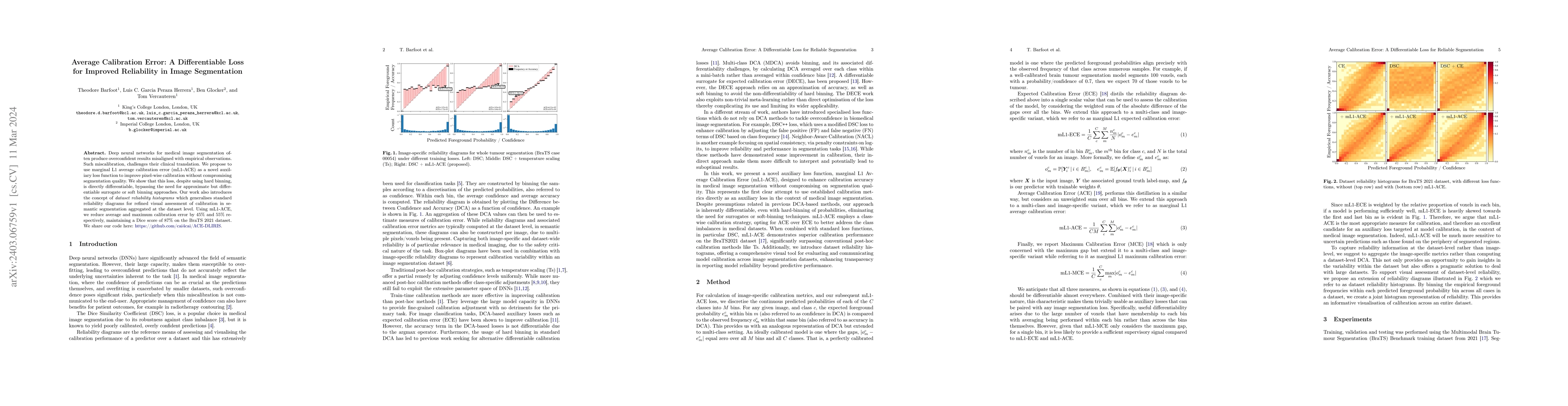 Thumbnail for Average Calibration Error: A Differentiable Loss for Improved
  Reliability in Image Segmentation
