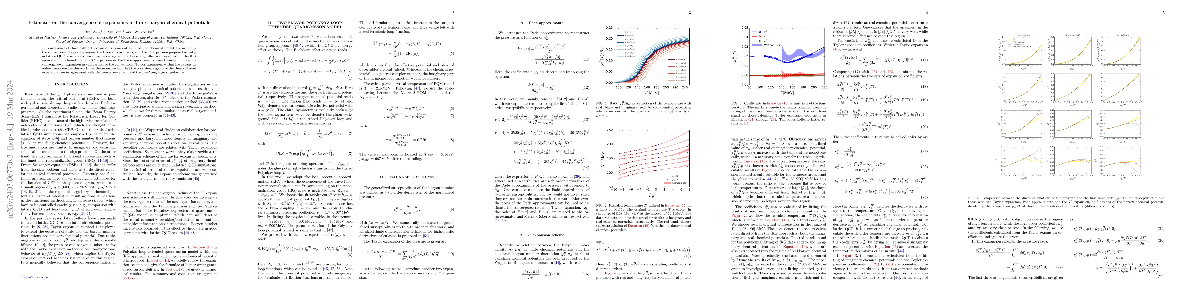 Thumbnail for Estimates on the convergence of expansions at finite baryon chemical
  potentials