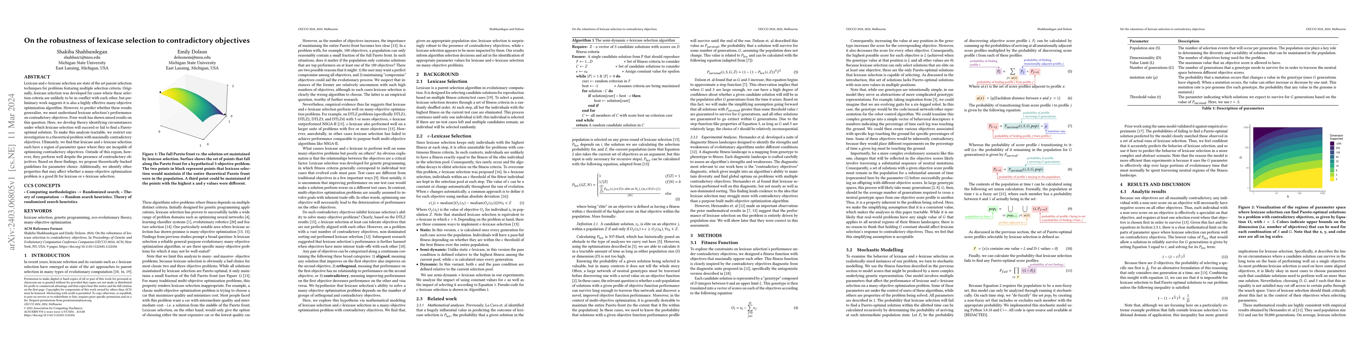 Thumbnail for On the Robustness of Lexicase Selection to Contradictory Objectives