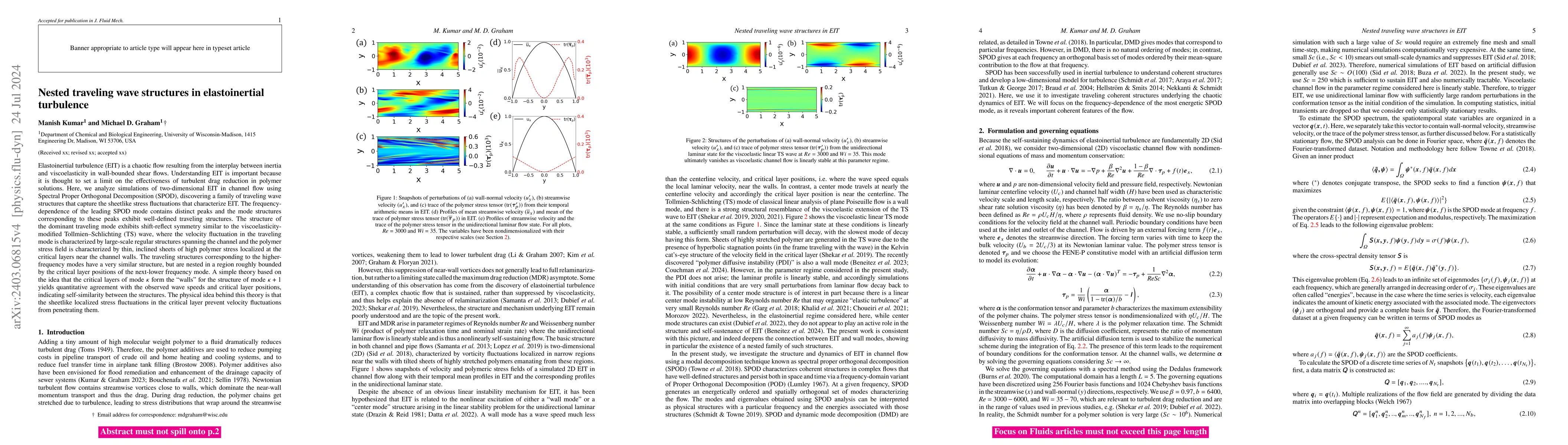 Thumbnail for Nested traveling wave structures in elastoinertial turbulence