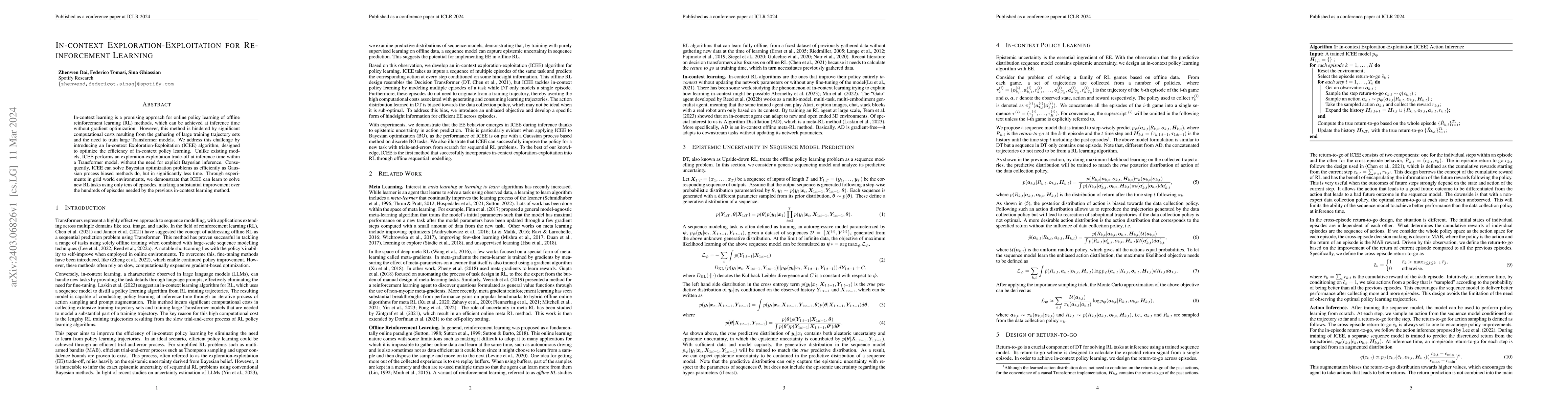 Thumbnail for In-context Exploration-Exploitation for Reinforcement Learning