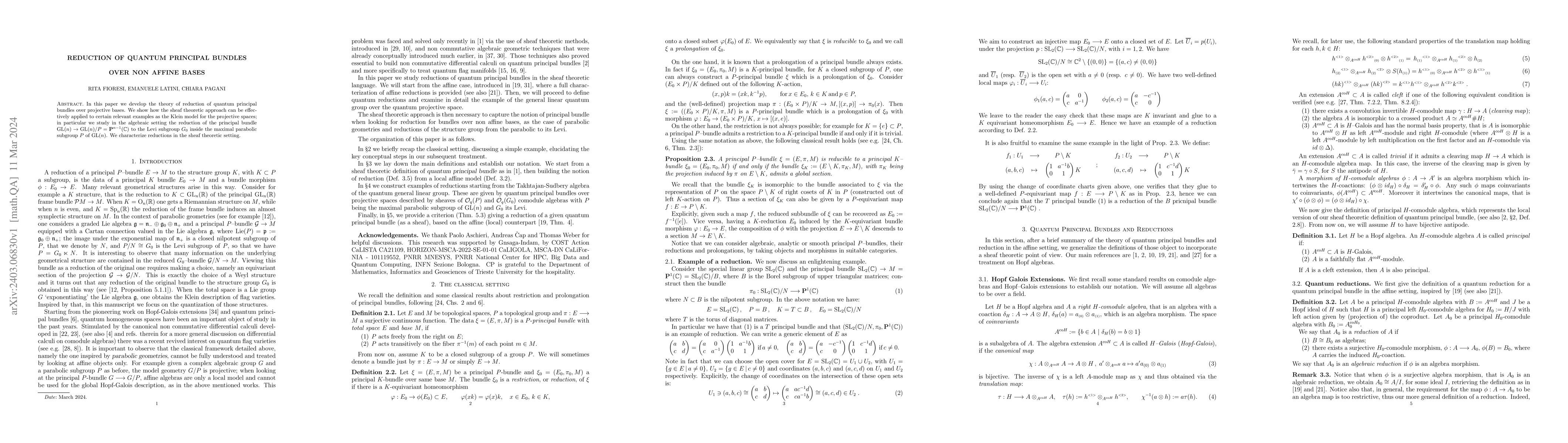 Thumbnail for Reduction of Quantum Principal Bundles over non affine bases