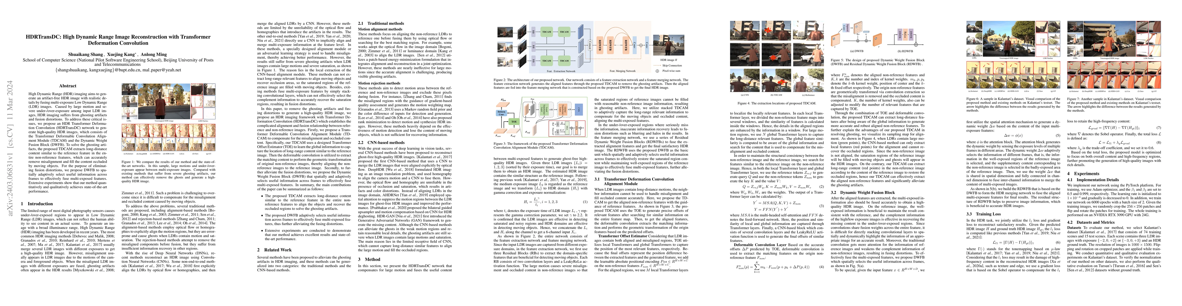Thumbnail for HDRTransDC: High Dynamic Range Image Reconstruction with Transformer
  Deformation Convolution