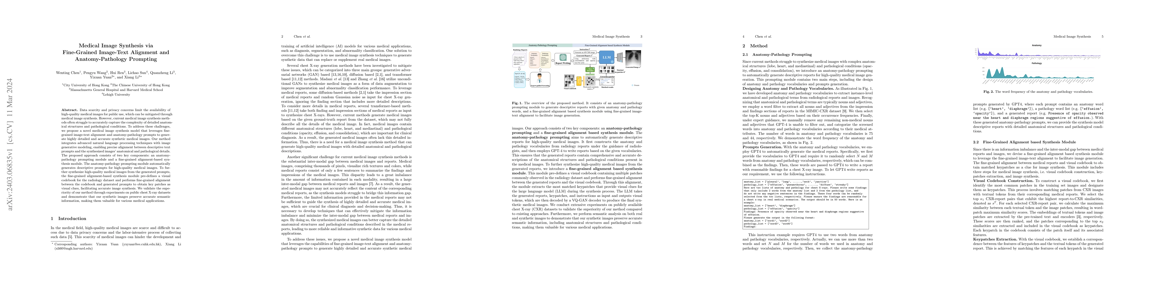 Thumbnail for Medical Image Synthesis via Fine-Grained Image-Text Alignment and
  Anatomy-Pathology Prompting