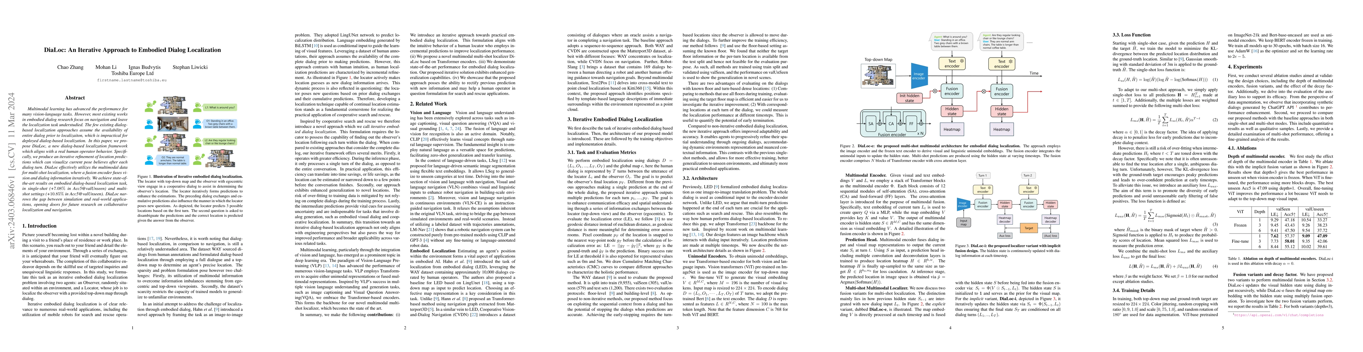 Thumbnail for DiaLoc: An Iterative Approach to Embodied Dialog Localization