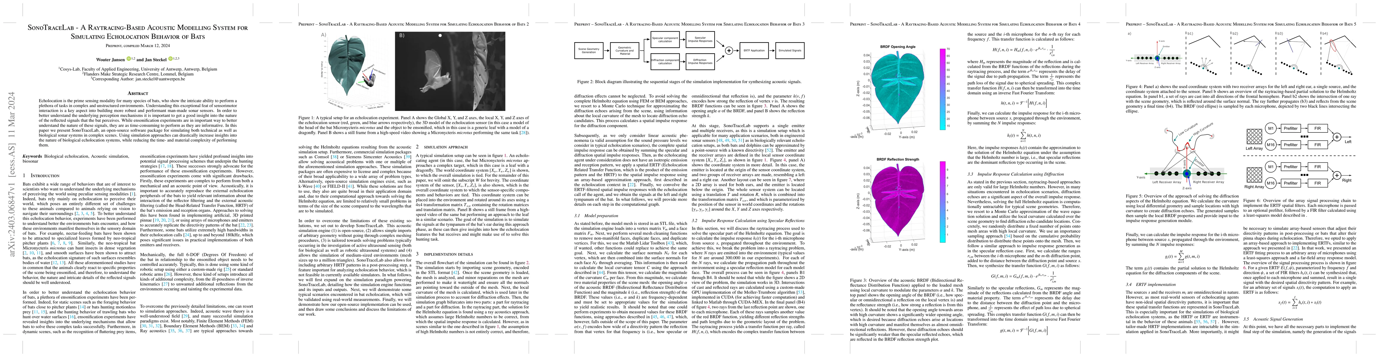 Thumbnail for SonoTraceLab -- A Raytracing-Based Acoustic Modelling System for
  Simulating Echolocation Behavior of Bats