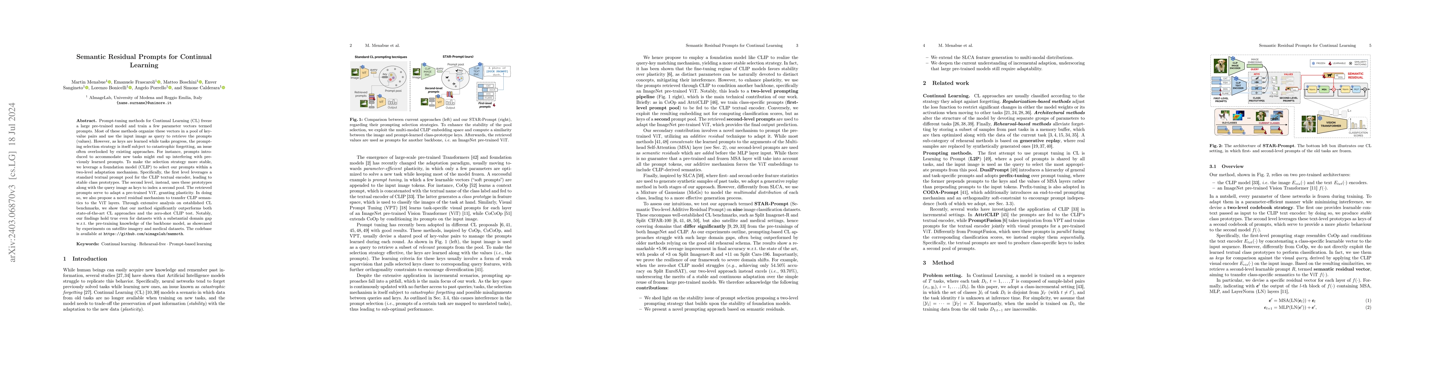 Thumbnail for Semantic Residual Prompts for Continual Learning