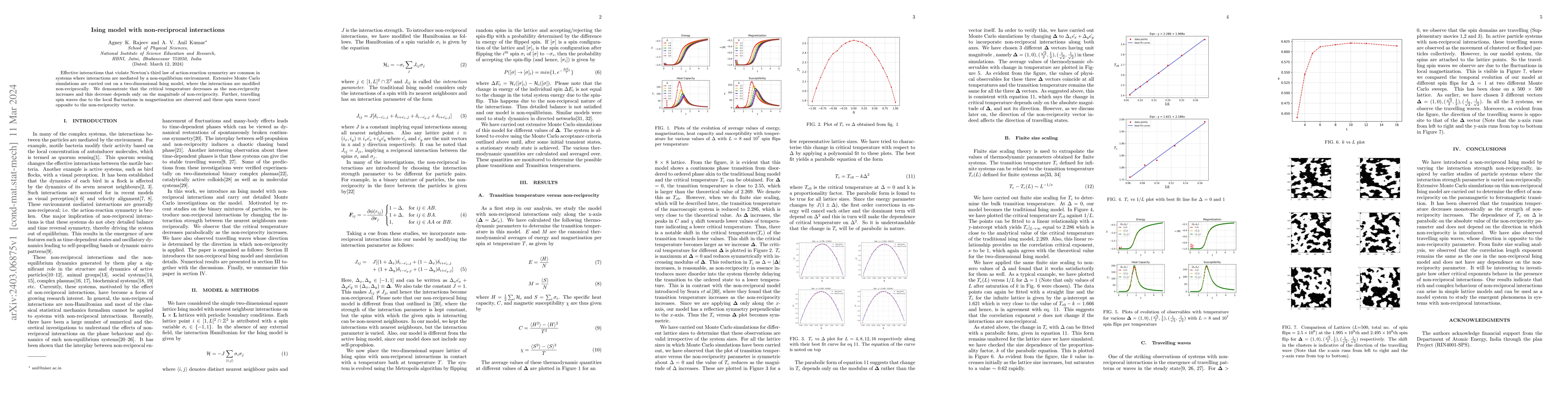 Thumbnail for Ising model with non-reciprocal interactions