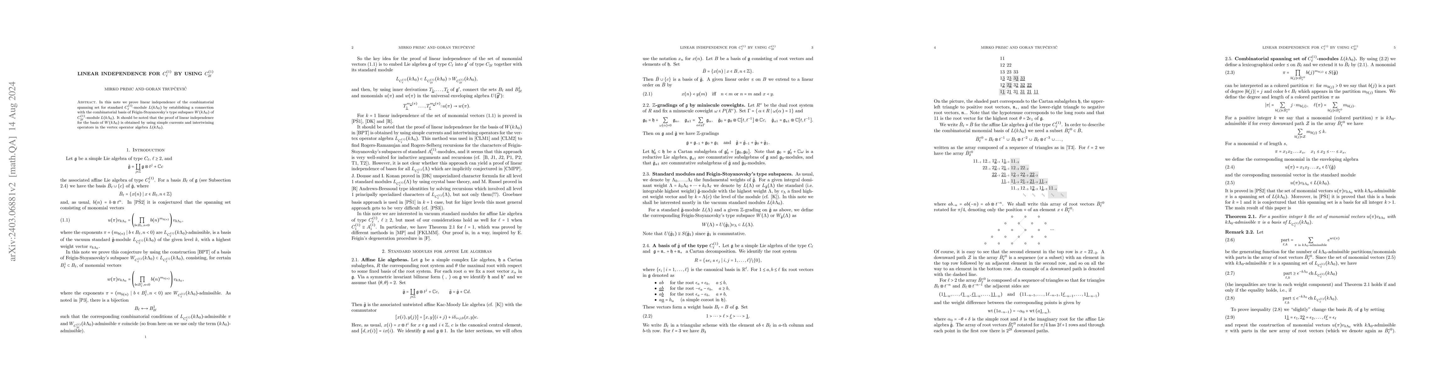 Thumbnail for Linear independence for $C_\ell^{(1)}$ by using $C_{2\ell}^{(1)}$