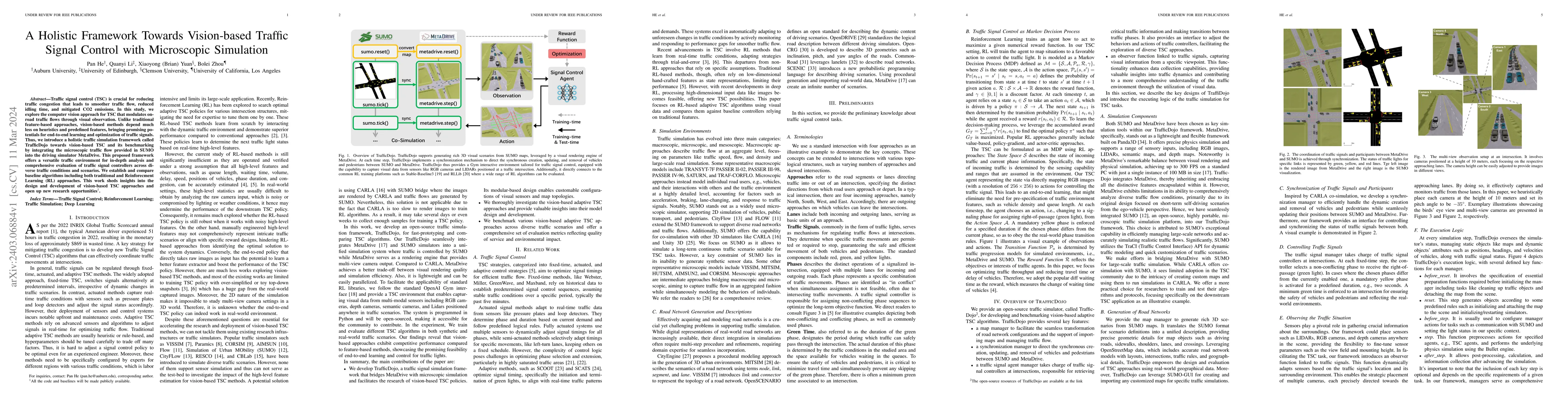 Thumbnail for A Holistic Framework Towards Vision-based Traffic Signal Control with
  Microscopic Simulation