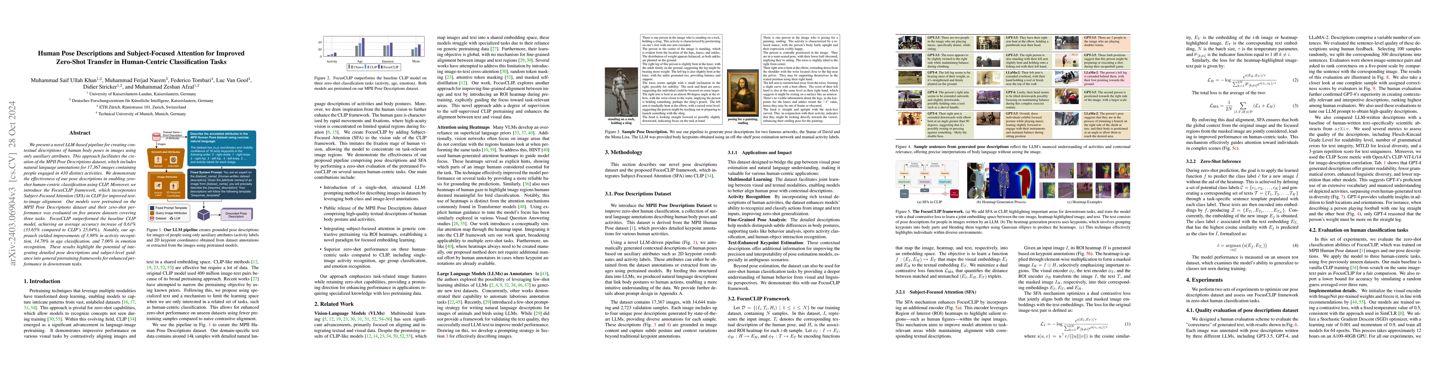 Thumbnail for FocusCLIP: Multimodal Subject-Level Guidance for Zero-Shot Transfer in
  Human-Centric Tasks
