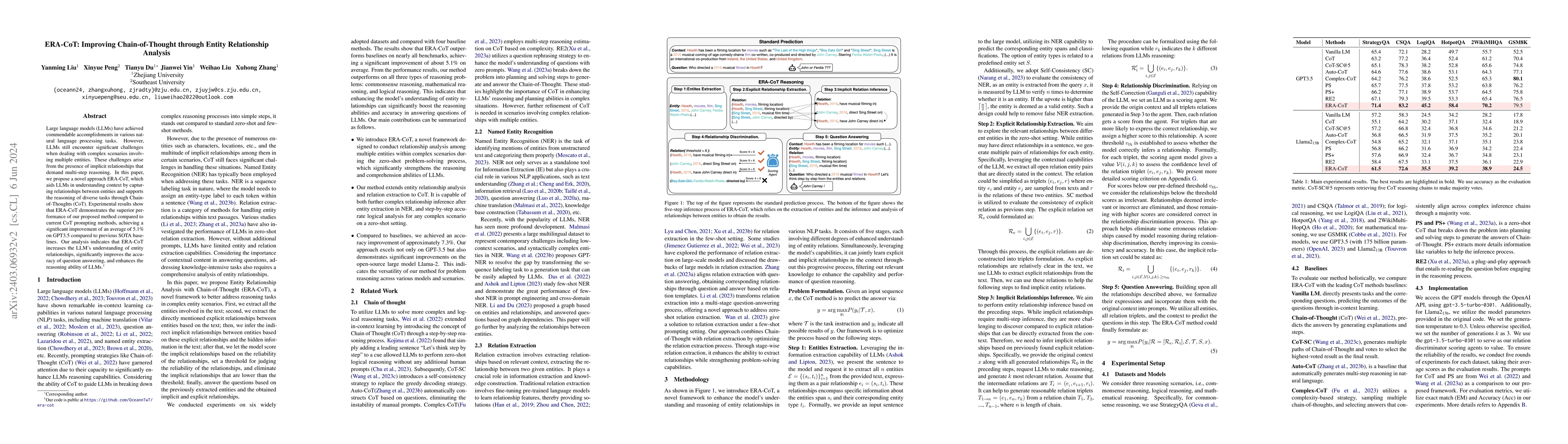 Thumbnail for ERA-CoT: Improving Chain-of-Thought through Entity Relationship Analysis