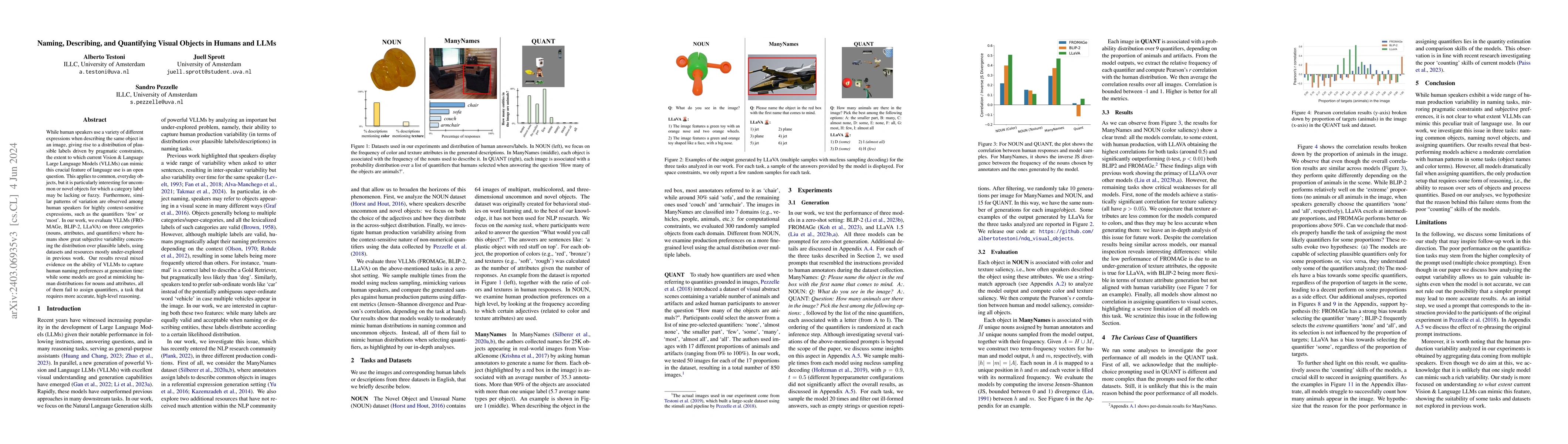 Thumbnail for Naming, Describing, and Quantifying Visual Objects in Humans and LLMs