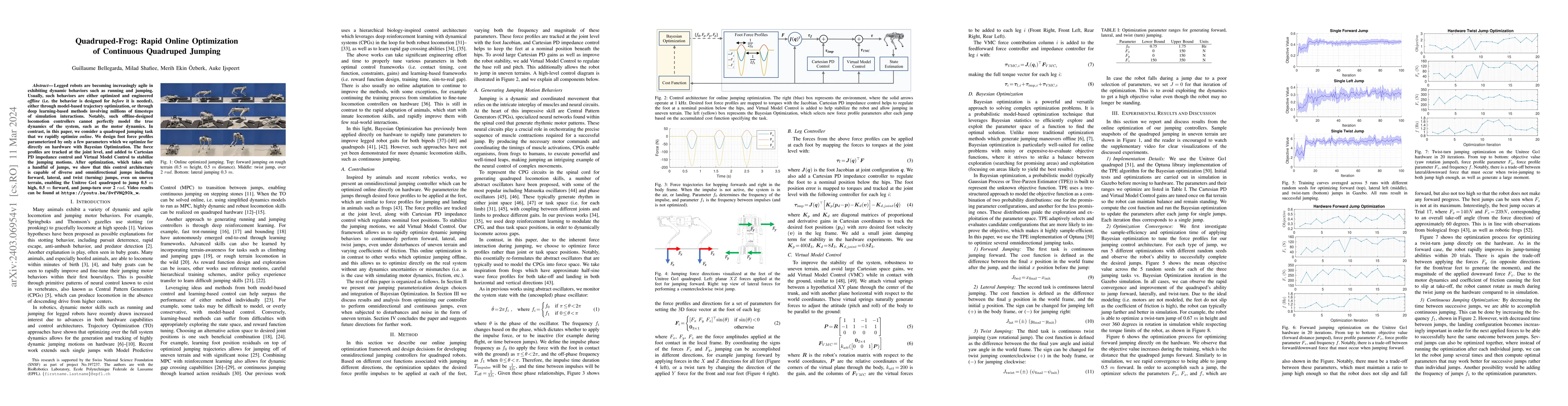 Thumbnail for Quadruped-Frog: Rapid Online Optimization of Continuous Quadruped
  Jumping