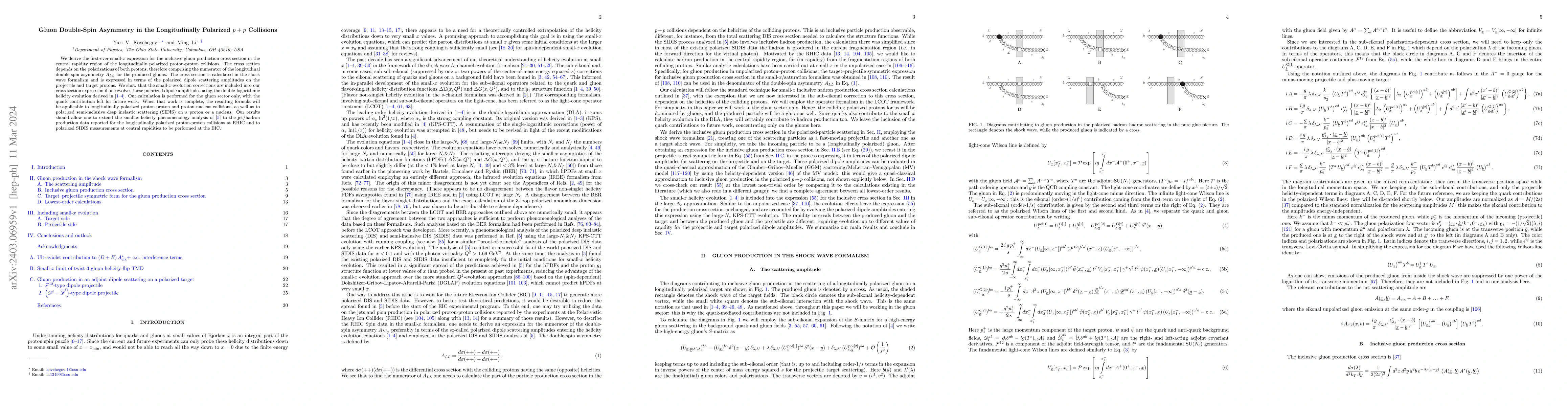 Thumbnail for Gluon Double-Spin Asymmetry in the Longitudinally Polarized $p+p$
  Collisions