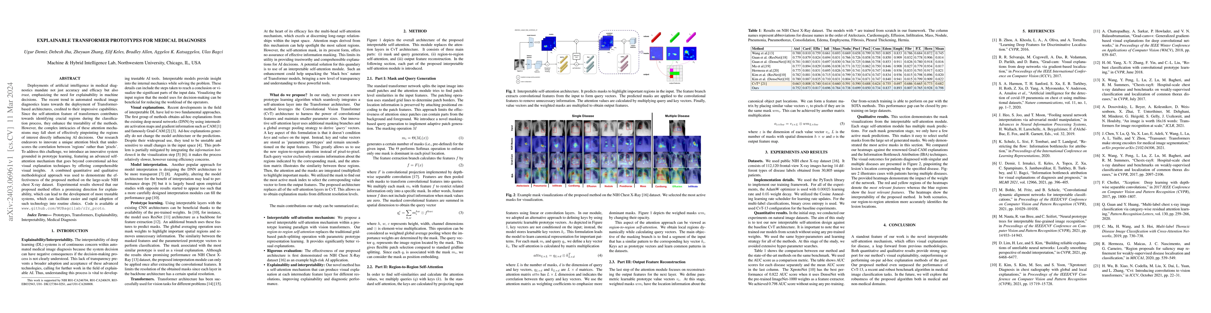 Thumbnail for Explainable Transformer Prototypes for Medical Diagnoses