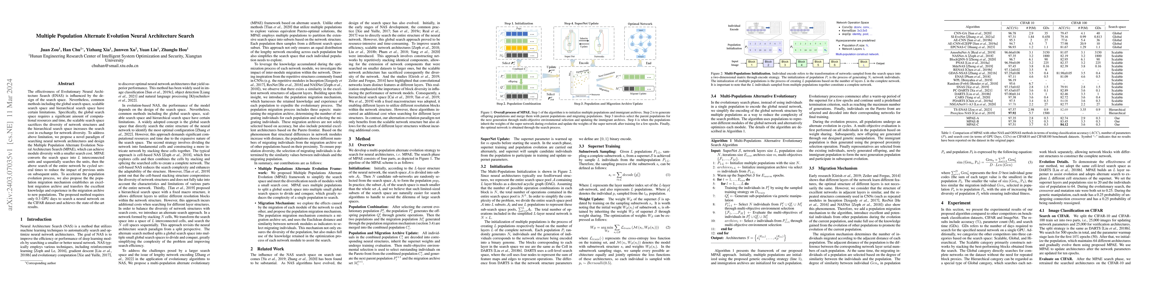 Thumbnail for Multiple Population Alternate Evolution Neural Architecture Search