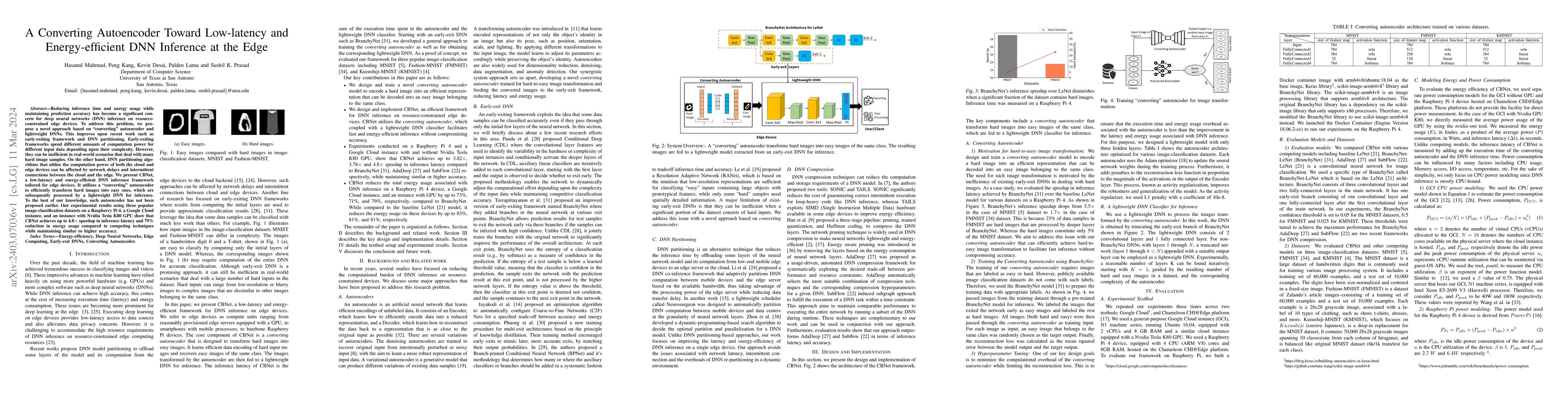 Thumbnail for A Converting Autoencoder Toward Low-latency and Energy-efficient DNN
  Inference at the Edge