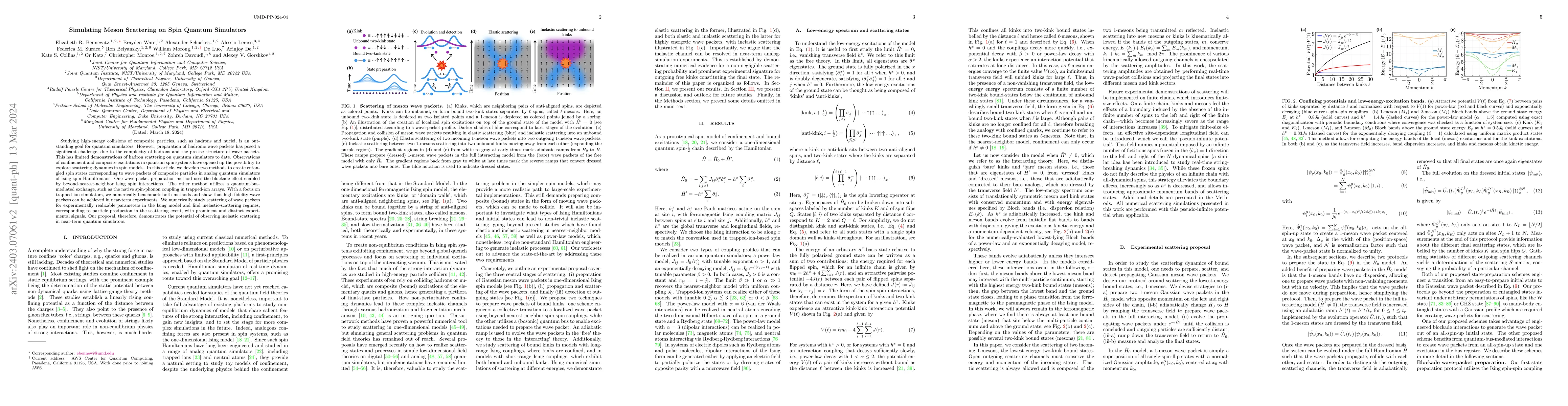 Thumbnail for Simulating Meson Scattering on Spin Quantum Simulators