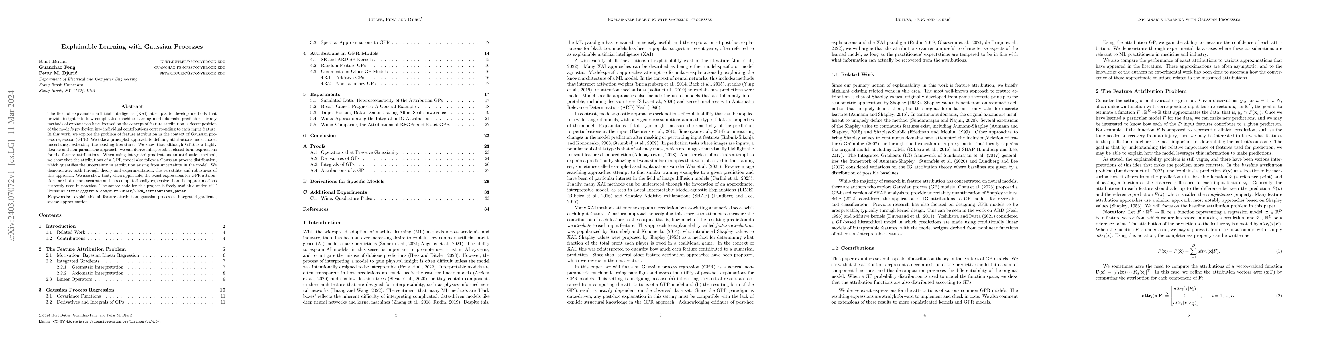 Thumbnail for Explainable Learning with Gaussian Processes