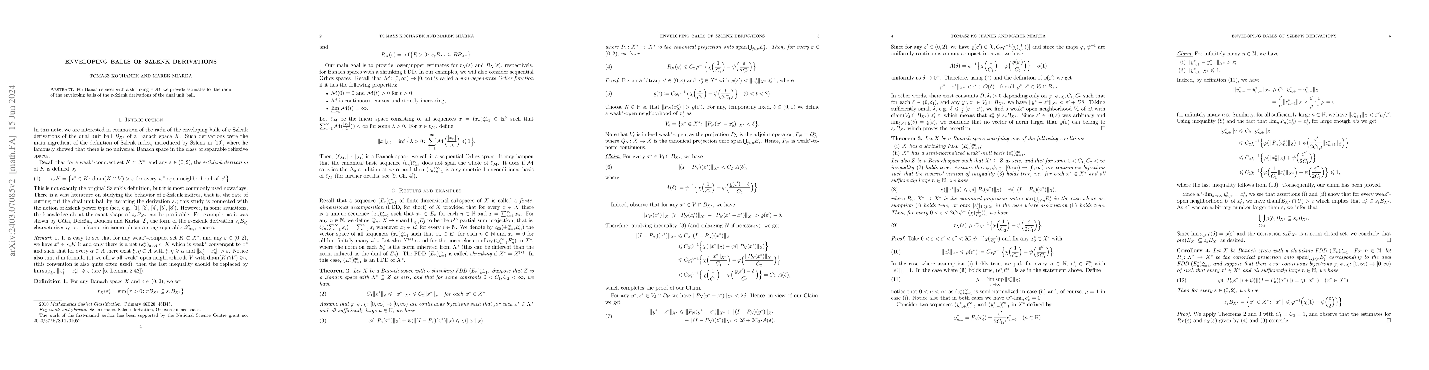 Thumbnail for Enveloping balls of Szlenk derivations
