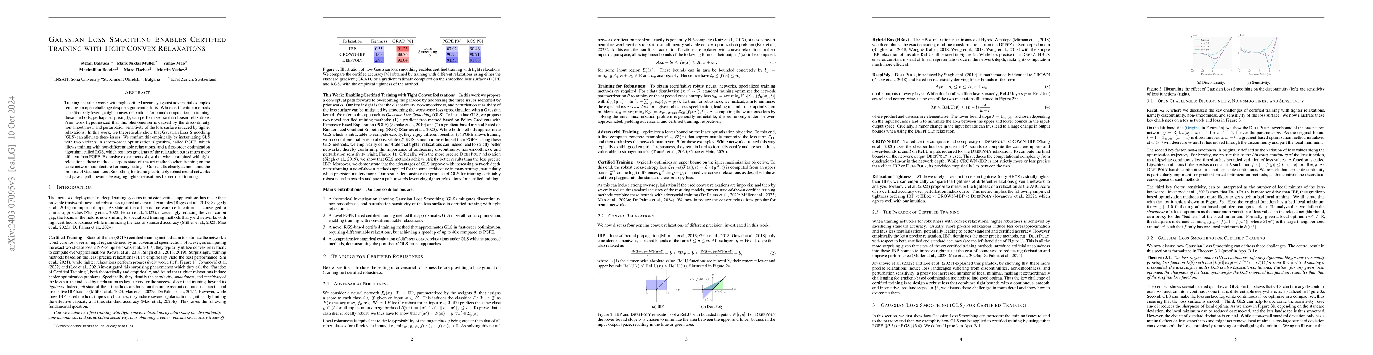 Thumbnail for Overcoming the Paradox of Certified Training with Gaussian Smoothing