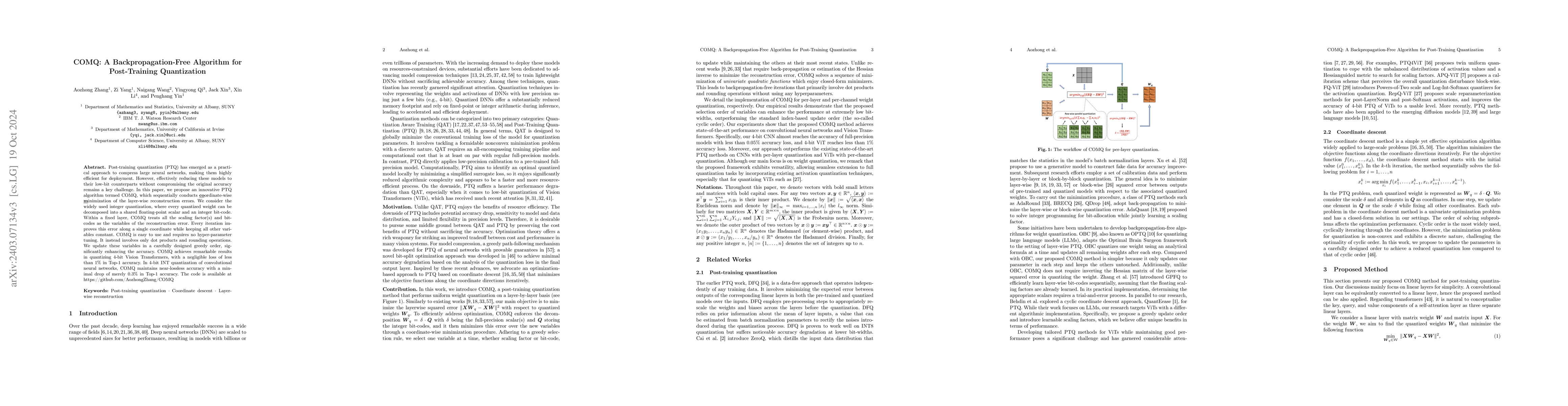 Thumbnail for COMQ: A Backpropagation-Free Algorithm for Post-Training Quantization