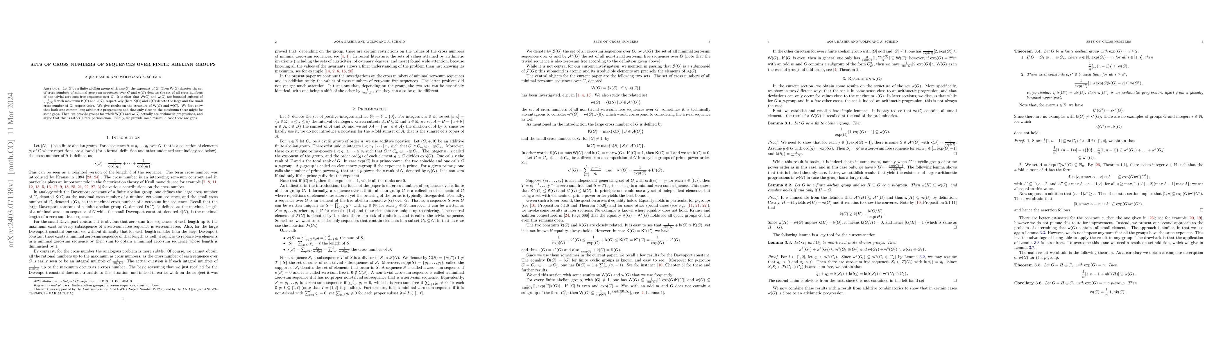 Thumbnail for Sets of Cross Numbers of Sequences over Finite Abelian Groups